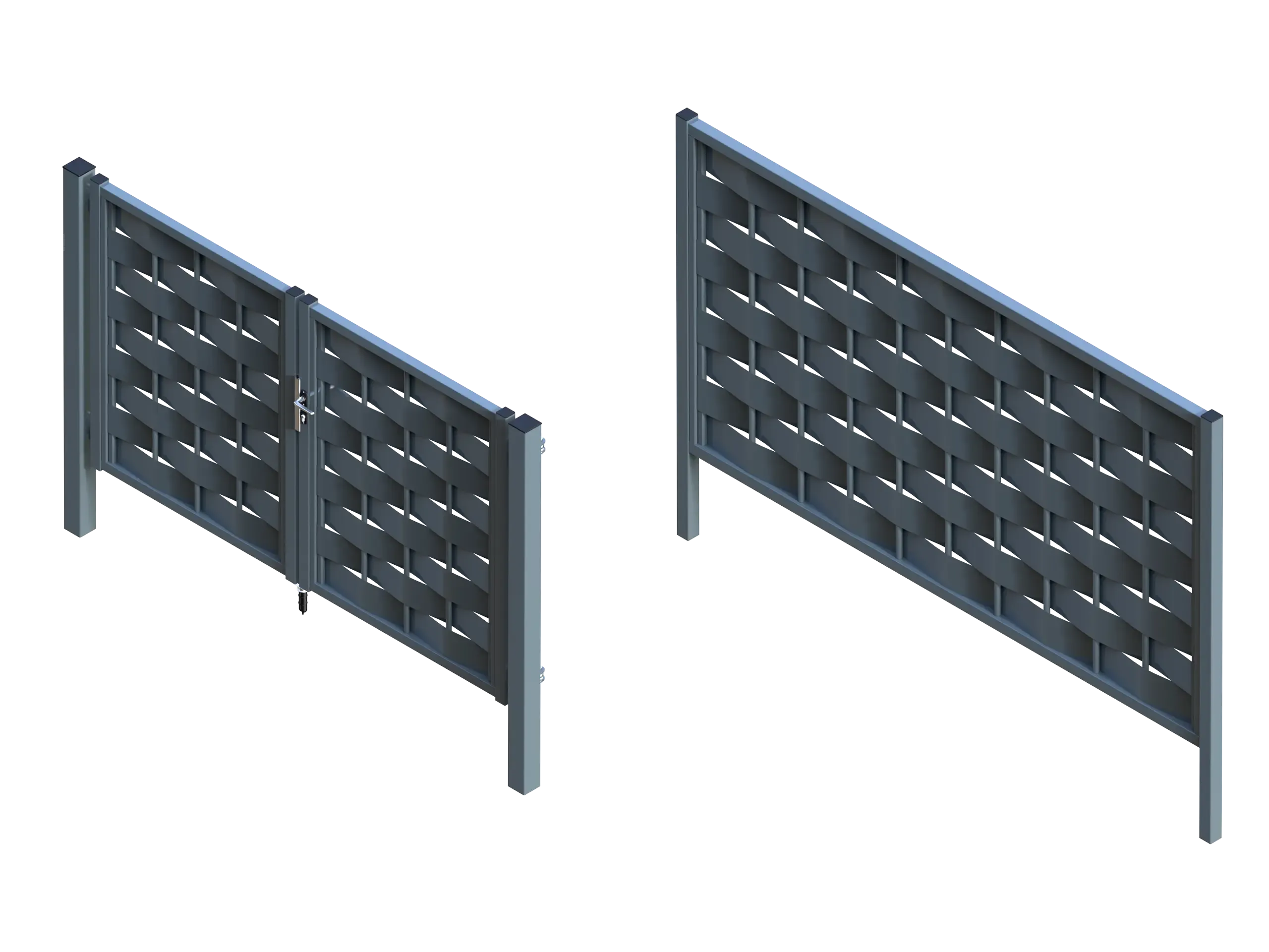 WOVEN SHEET METAL SLATS ENCLOSURE