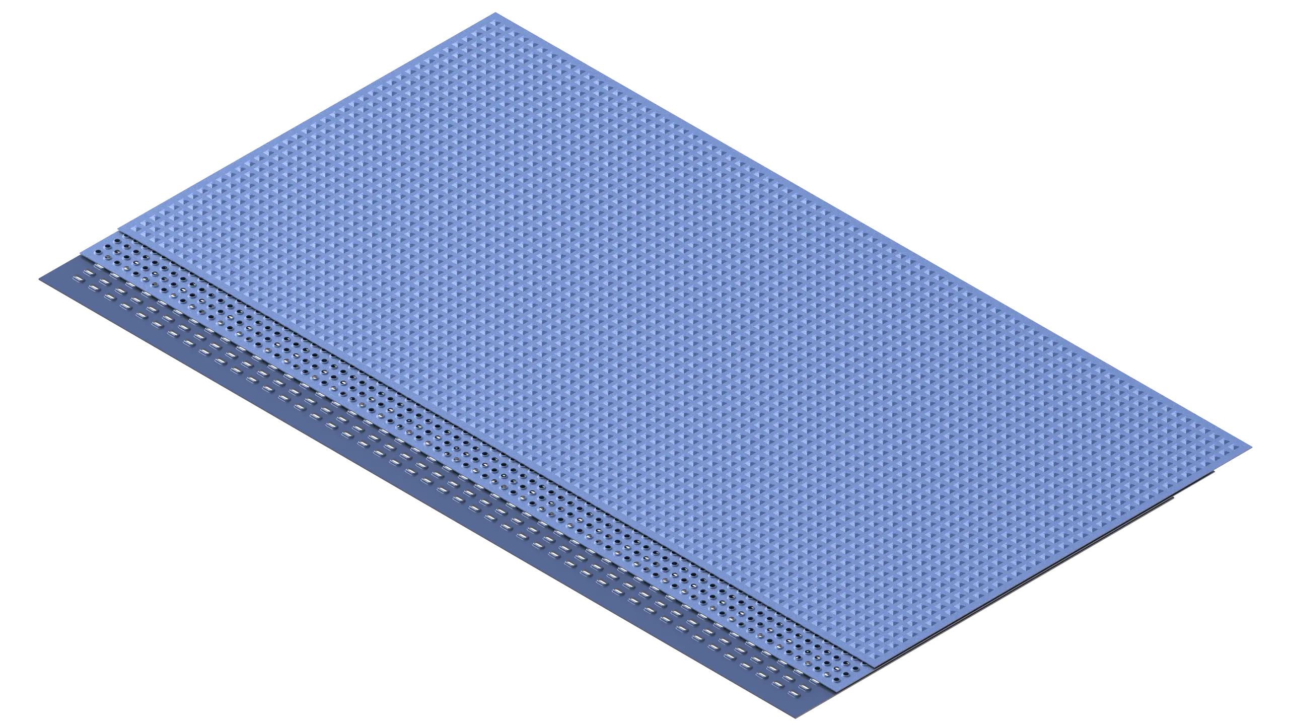 Perforated and embossed sheet metals