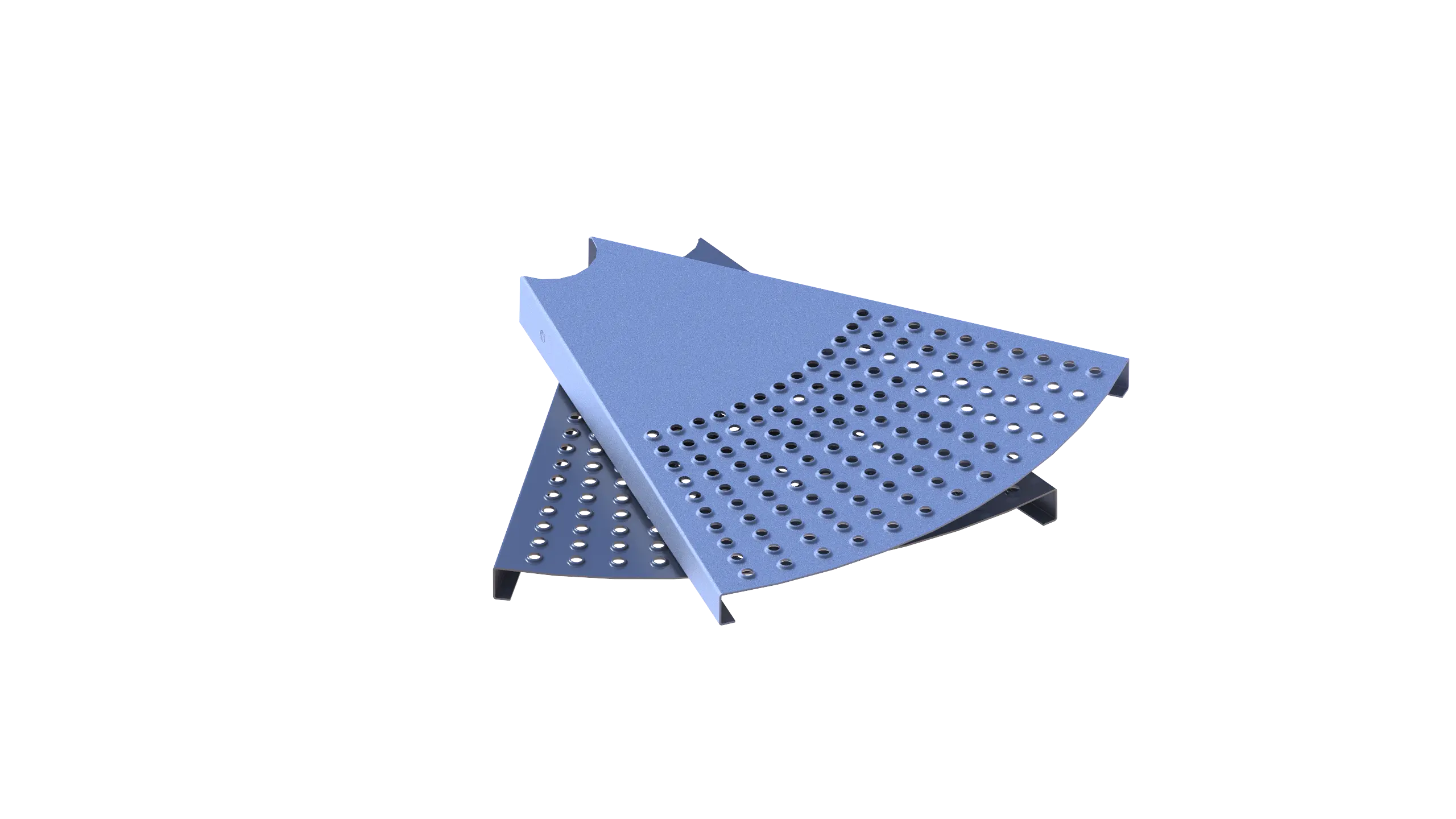 Perforated or embossed snail metal platforms