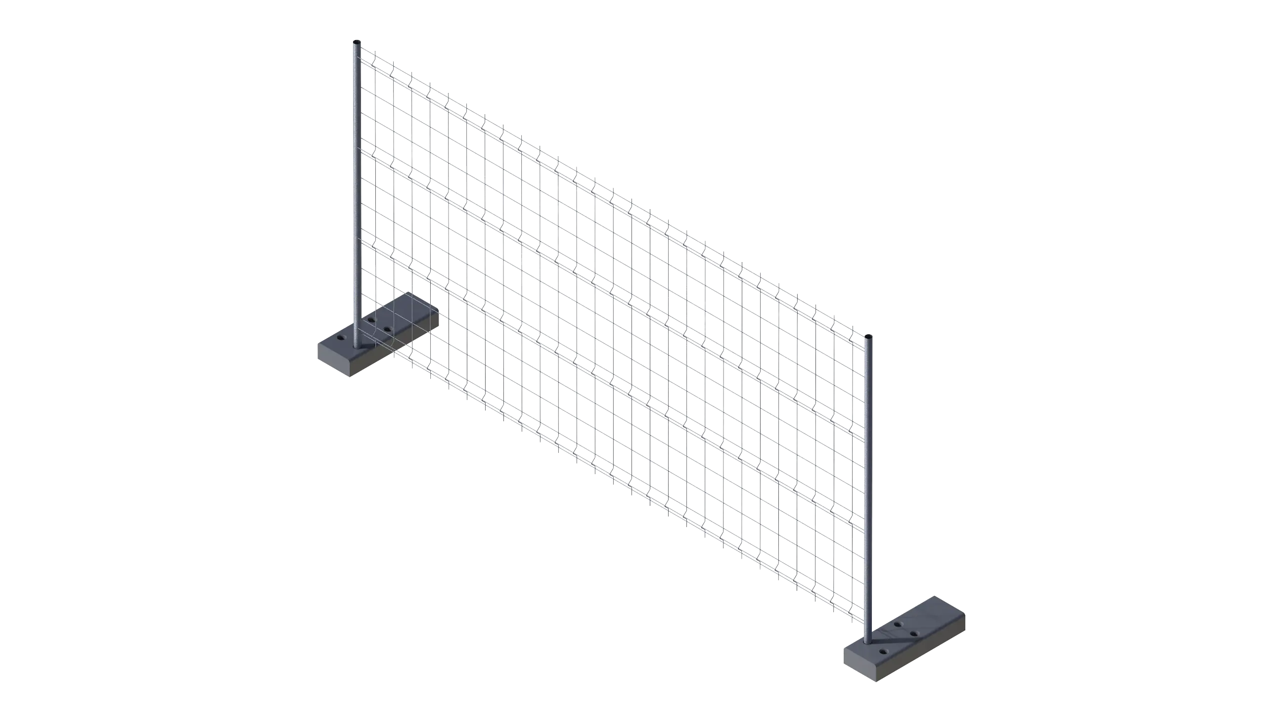 Mobile fence for construction sites